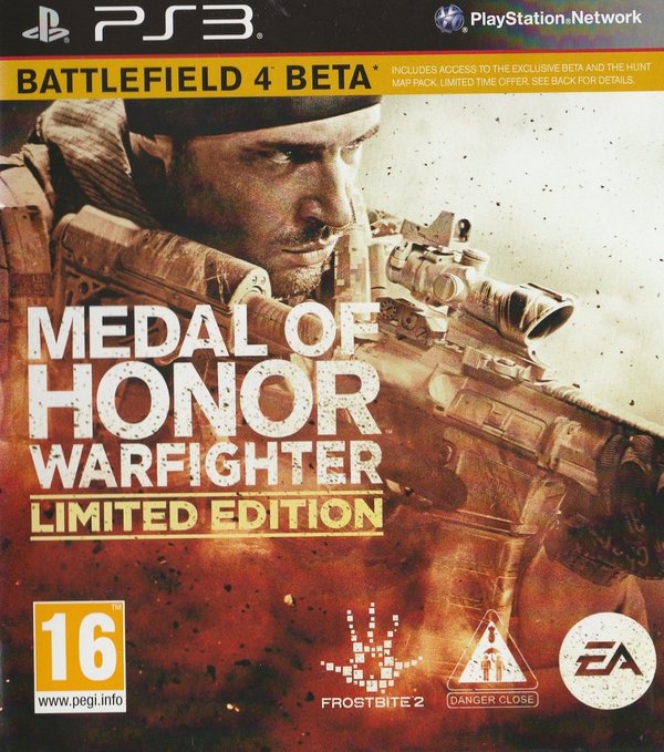 Medal of Honor Warfighter, Limited Edition, Battlefield 4 BETA,  (PEGI), PS3