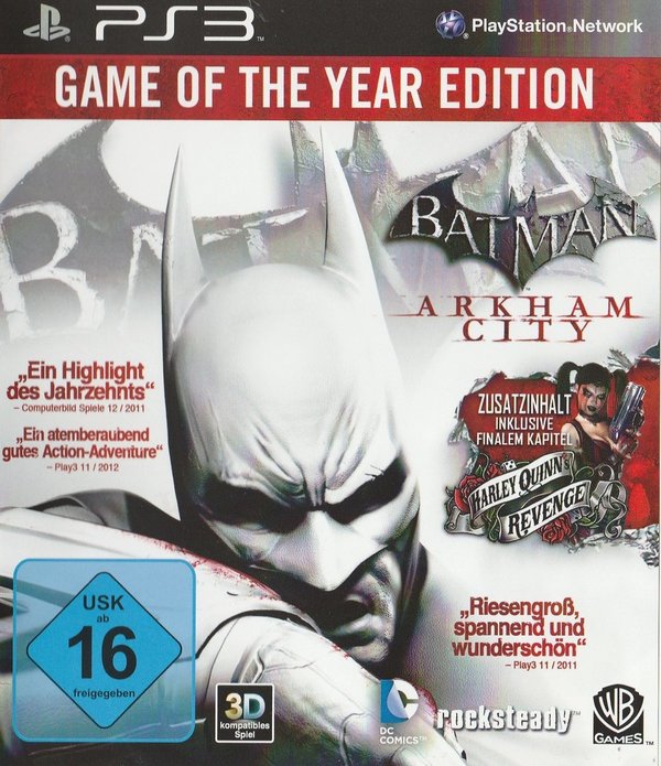 Batman, Arkham City, Game of the Year Edition, PS3
