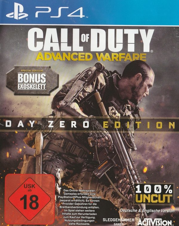 Dall of Duty, Advanced Warfare, Day Zero Edition, PS4