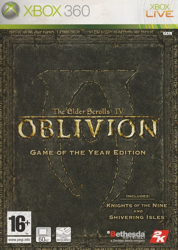 The Elder Scrolls, Oblivion, Game Of The Year Edition, XBox 360 (PEGI)