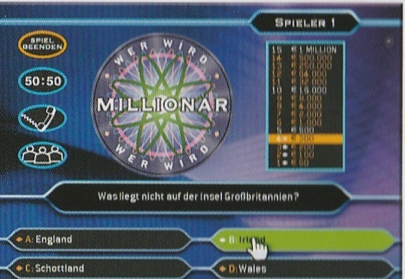 Wer wird Millionär?, 1. Edition, Wii