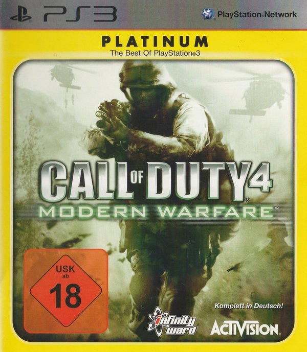 Call of Duty 4 Modern Warfare, Platinum, PS3