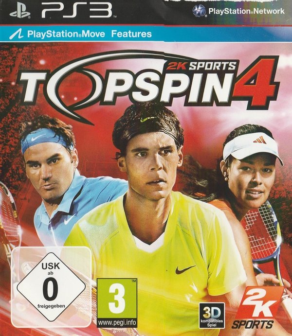 Top Spin 4, Move kompatibel, PS3