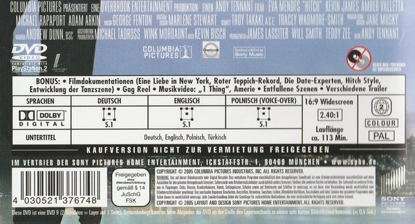 Hitch, Der Date Doktor, DVD