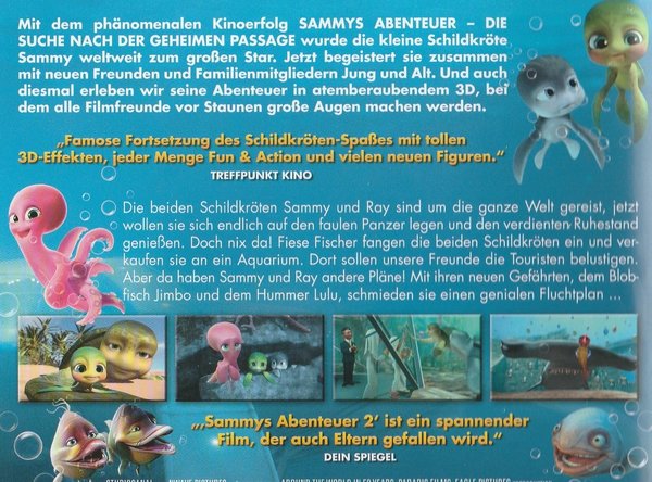 Sammys Abenteuer 2, 3D, Blu-ray
