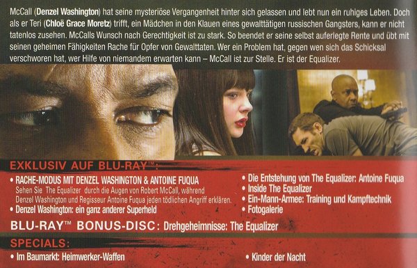 The Equalizer, 2 Disc inkl. Bonus, Blu-ray