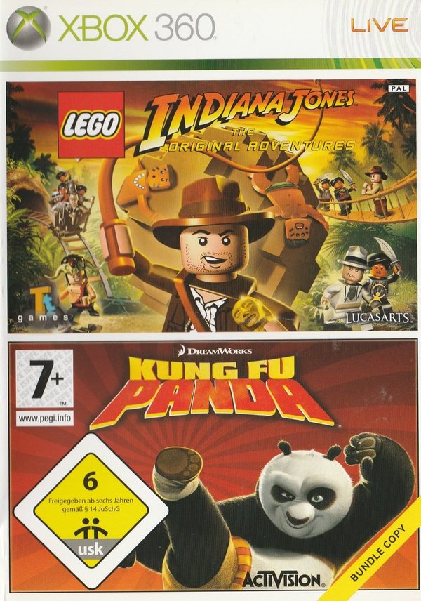 Lego, Indiana Jones & Kung Fu Panda, Double Pack Game, XBox 360