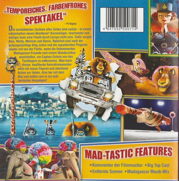 Madagascar 3 Flucht durch Europa, DVD