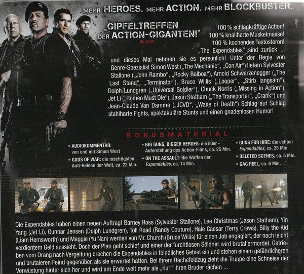The Expendables 2,  Steelbock, Blu-Ray