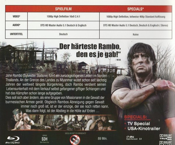 John  Rambo, Blu-ray
