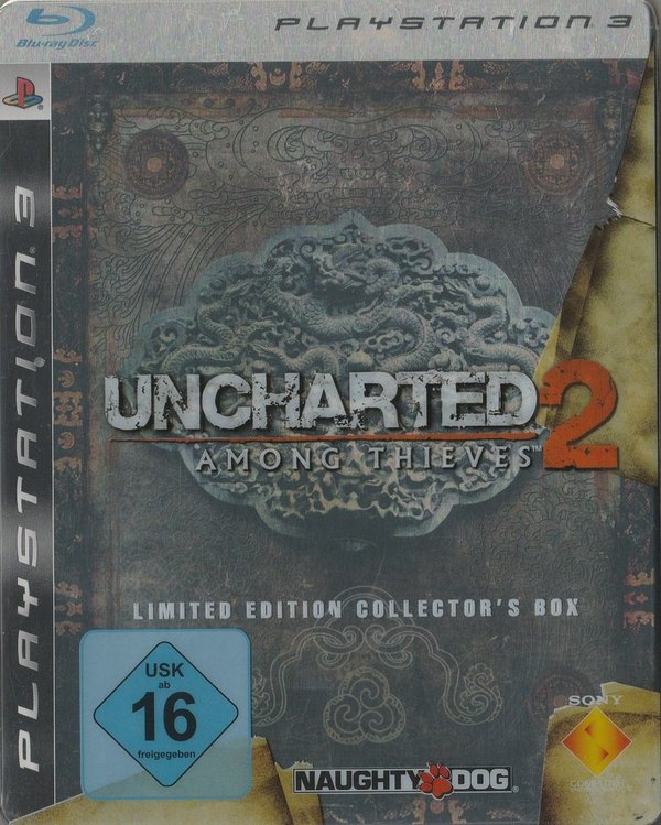 Uncharted 2 Among Thieves Limited Edition Collector's Box, Metallbox, PS3