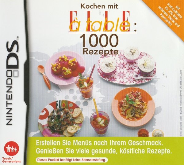 Kochen mit ELLE Table, 1000 Rezepte, Nintendo DS