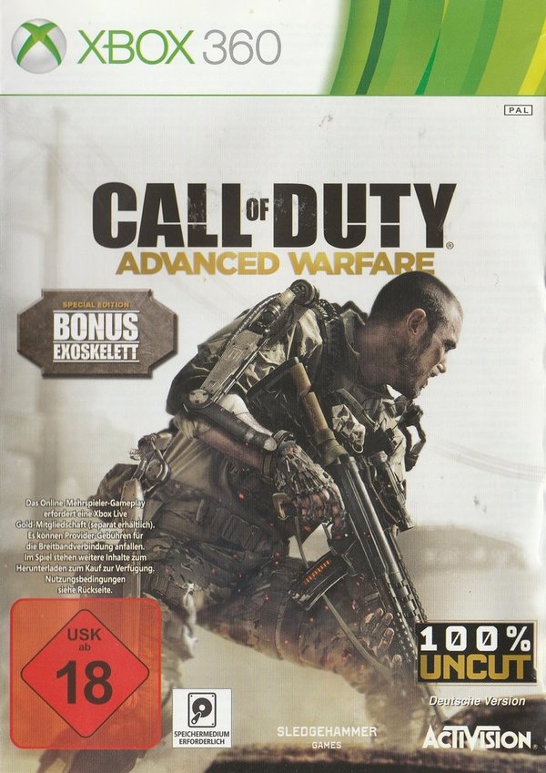 Call of Duty, Advanced Warfare Special Edition Bonus Exoskelett, XBox 360