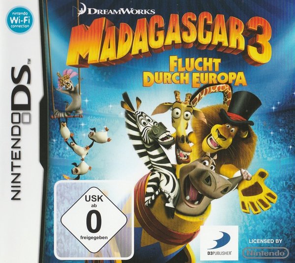 Madagascar 3 Flucht durch Europa, Nintendo DS