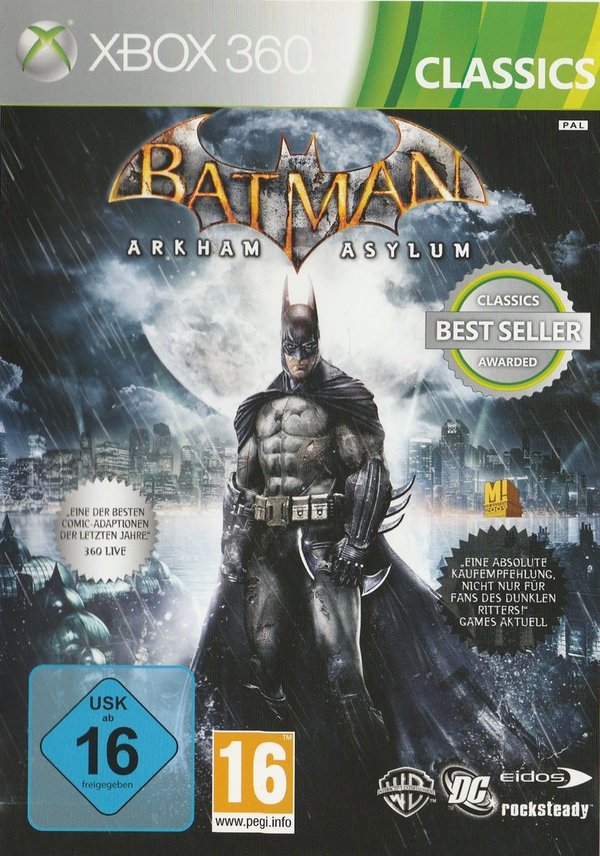 Batman Arkham Asylum, Classic, Bestseller, XBox 360