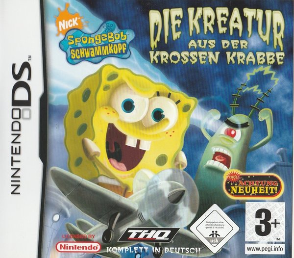 SpongeBob Schwammkopf Kreatur aus der krossen Krabbe, Nintendo DS