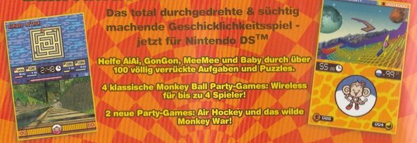 Super Monkey Ball Touch & Roll, Nintendo DS
