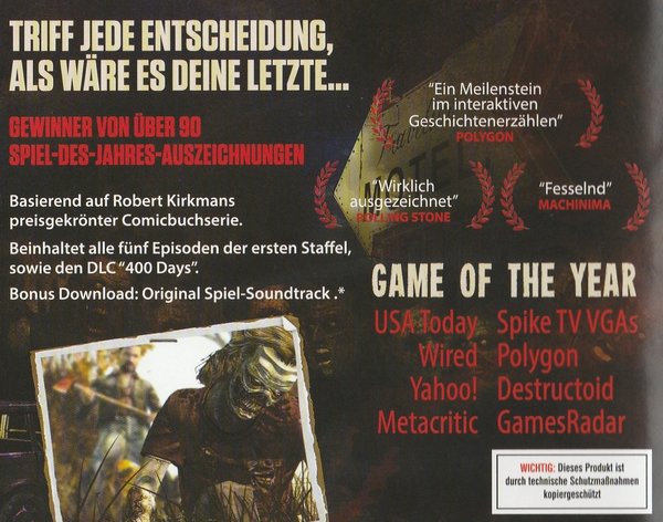 The Walking Dead Game of the Year Edition, Die komplette erste Staffel, PS4