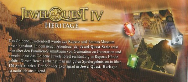 Jewel Quest IV Heritage, Nintendo 3DS