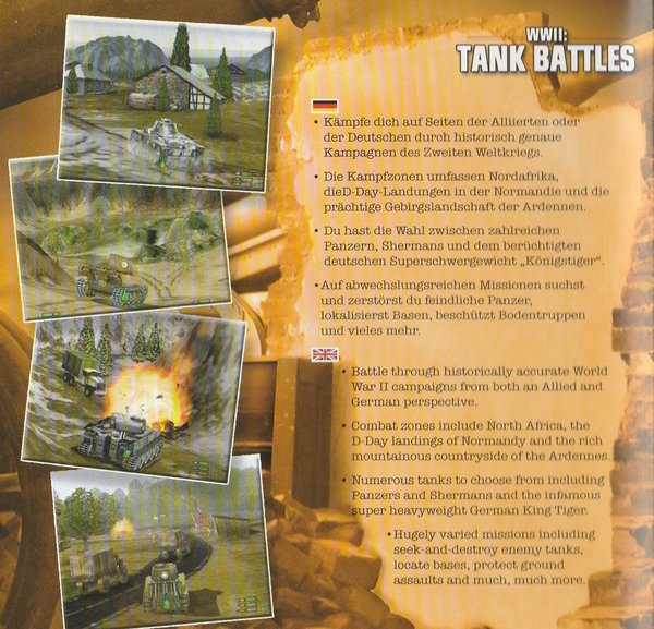 WWII Tank Battles , PS2