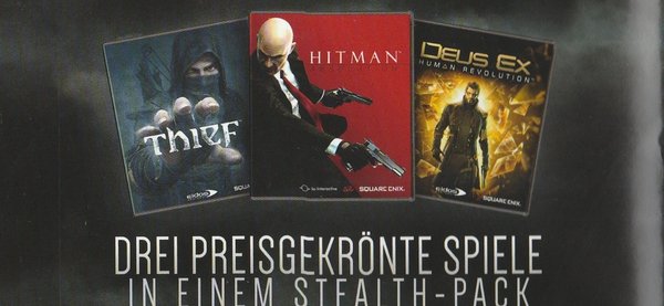 Ultimate Stealth Triple Pack Thief Hitman Absolution Deus Ex Human Revolution, PS3