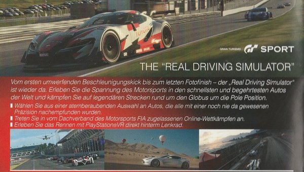 Gran Turismo Sport, PlayStation VR, PS4