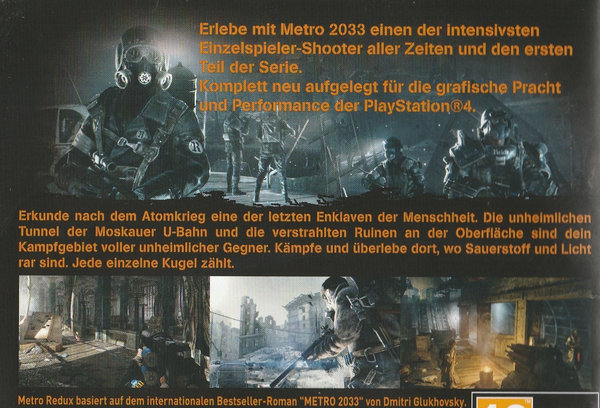 Metro 2033 Redux, PS4